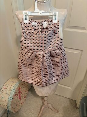 Kardashian Kids Pink Metallic Polka Dot Dress girls 18M new